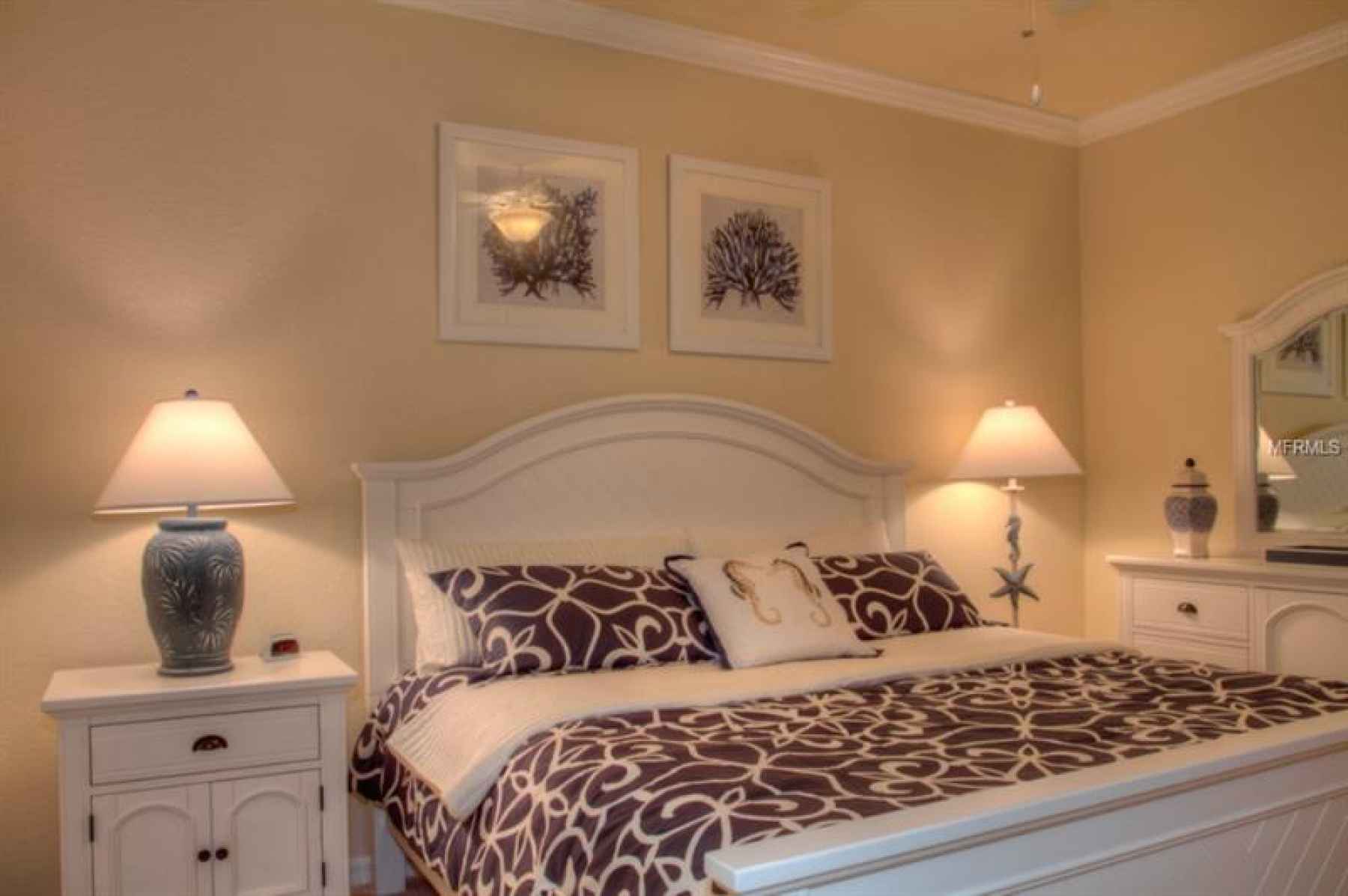 Master Bedroom with King sized bed.