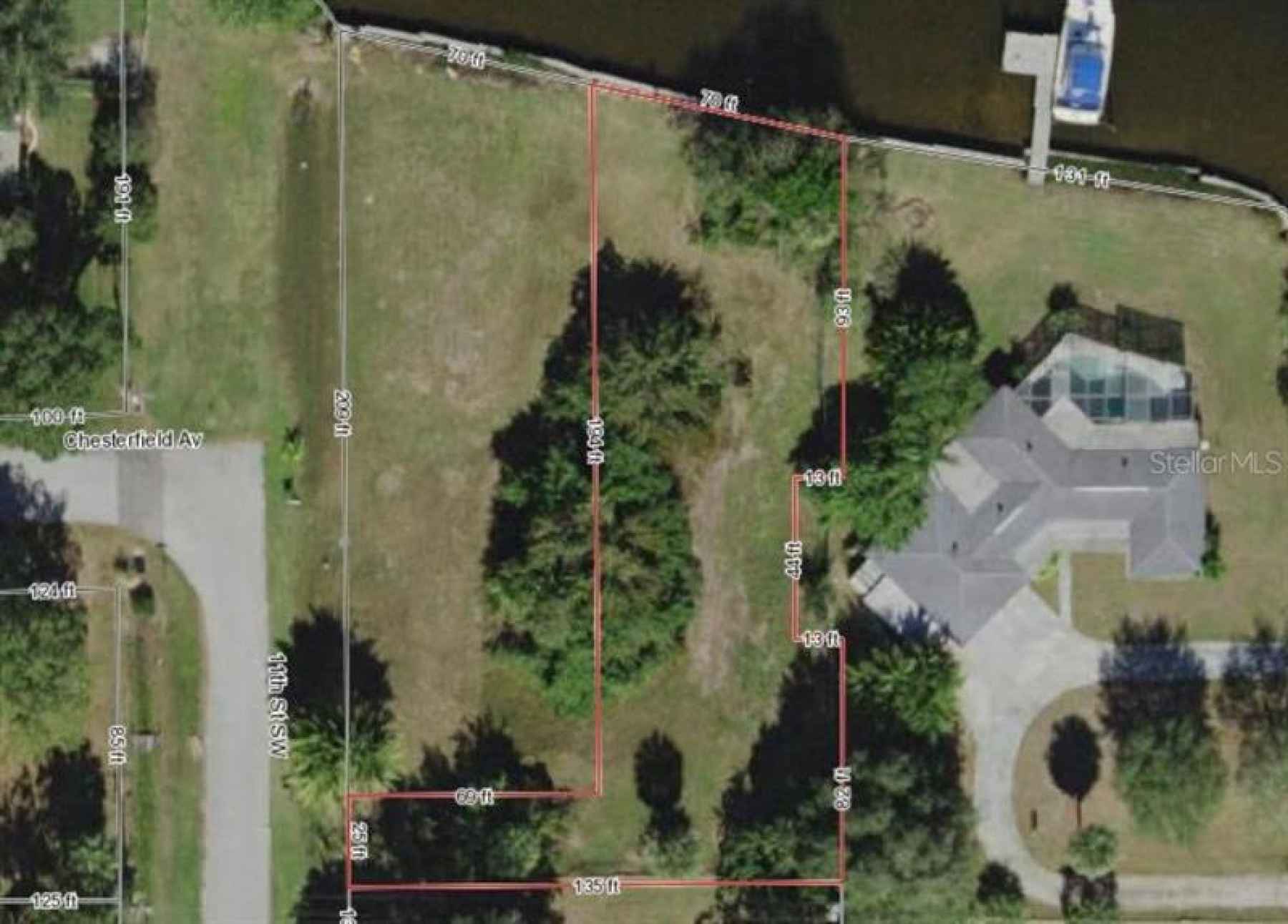 Subject lot outlined in red. Note- adjacent lot to the left is also available for purchase (T3152854