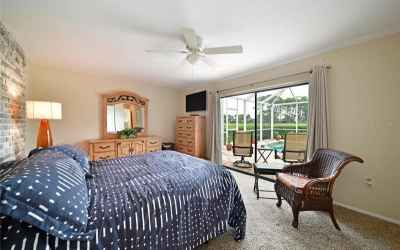 Spacious Master Bedroom Just off the Pool!