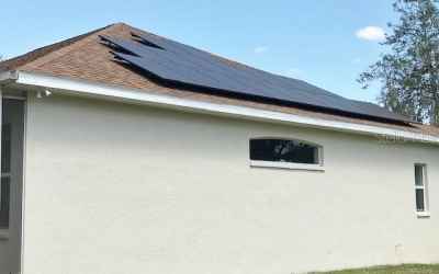 Right side of Home with energy provided solar panels