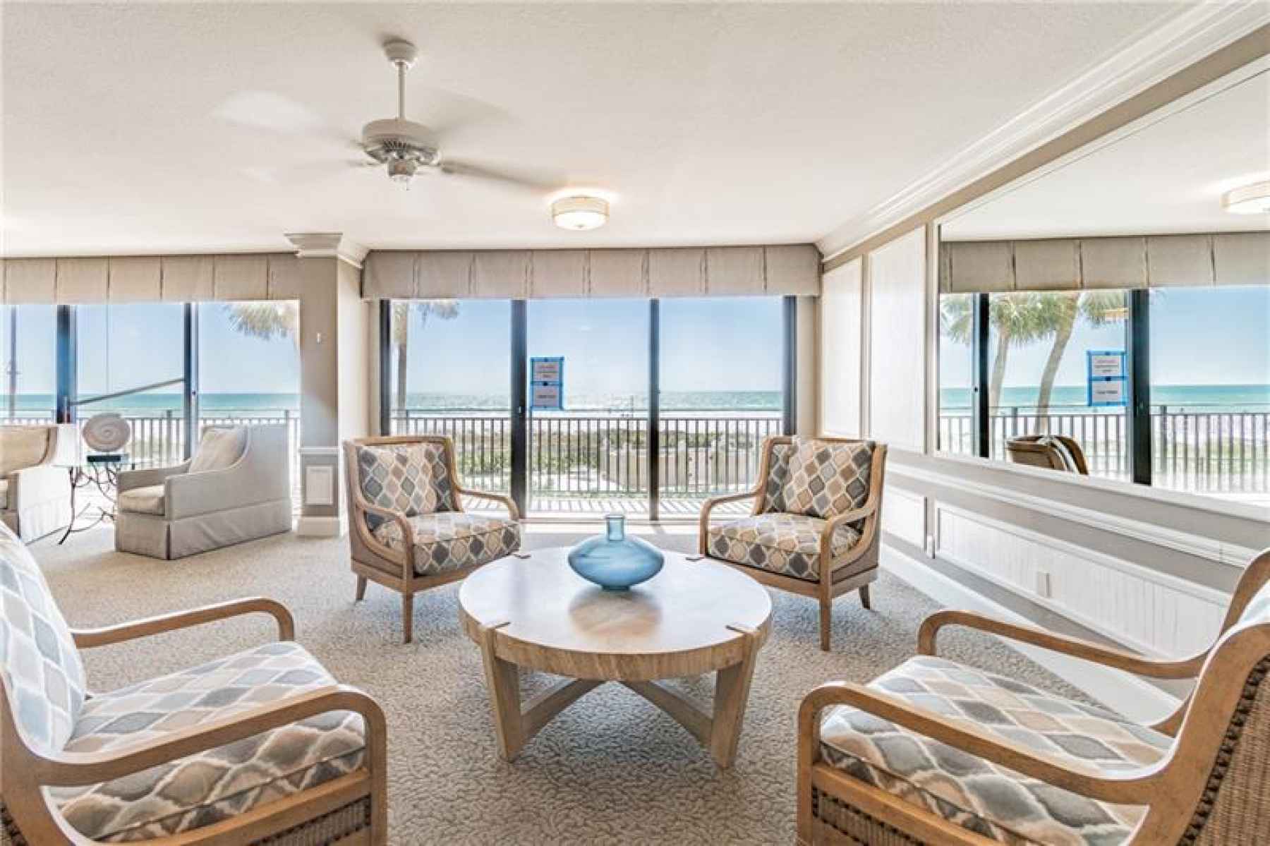 A quiet space to relax alone or with friends - overlooking the Gulf