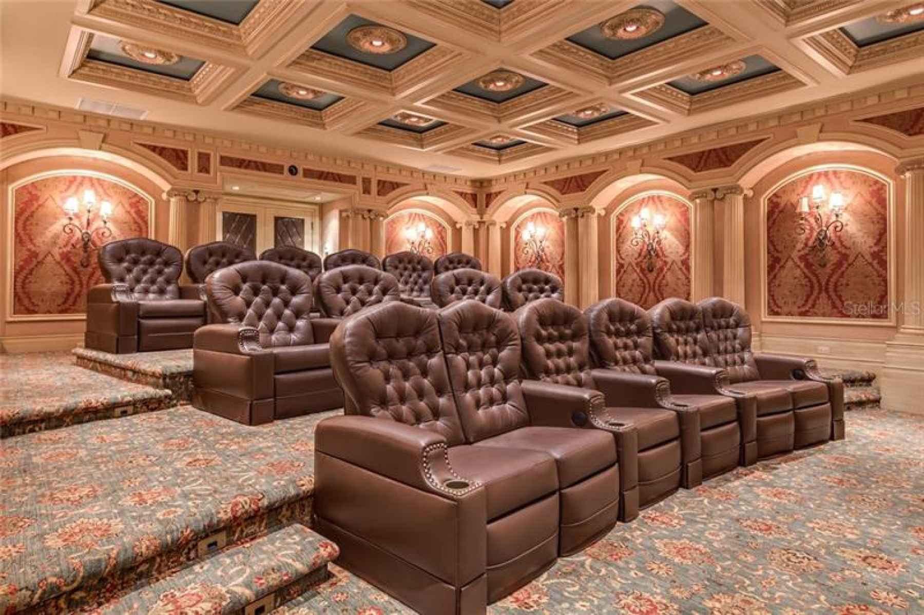 Theater seats 16 and is include in Home Automation System