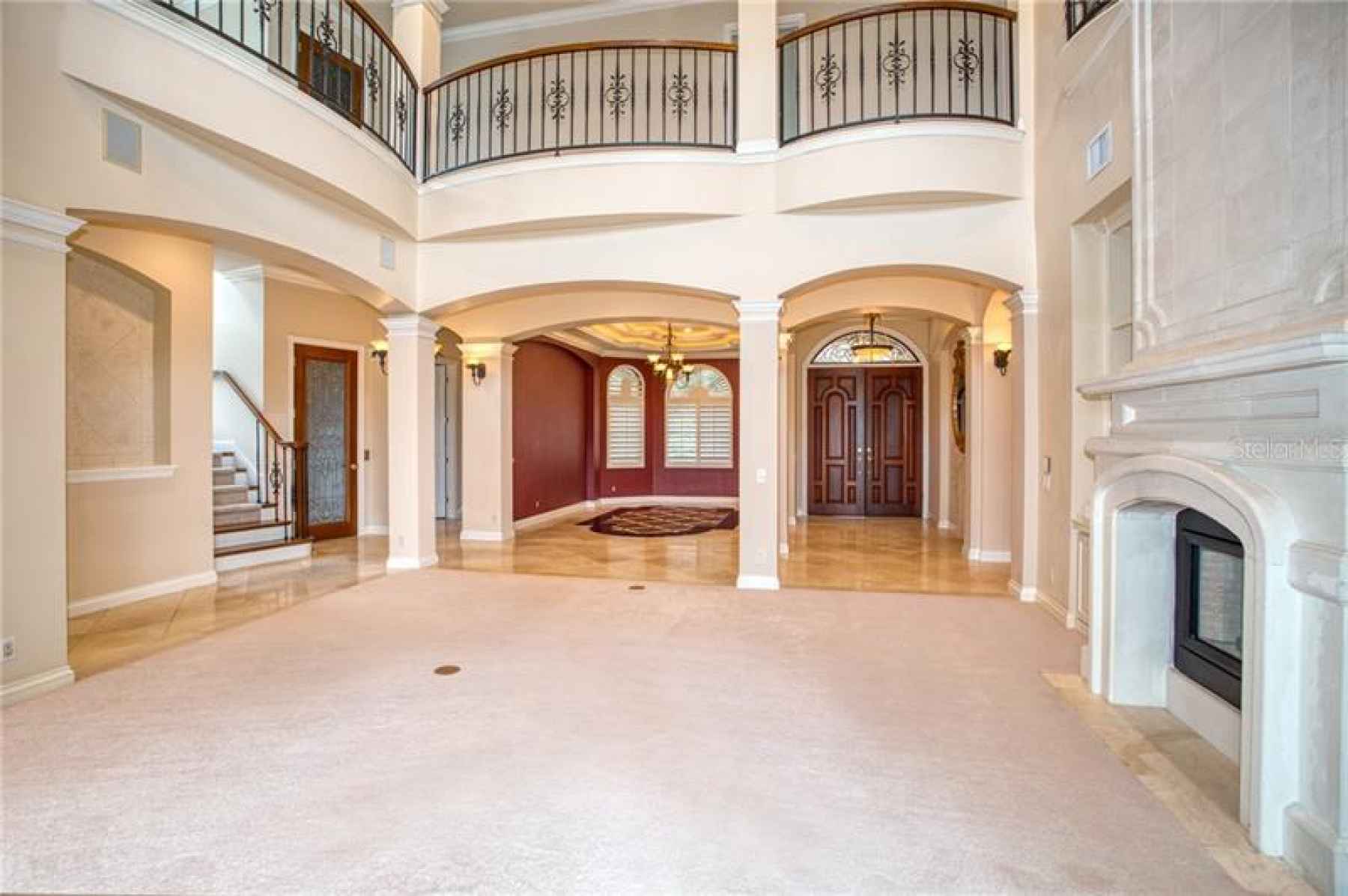 Formal two story living room