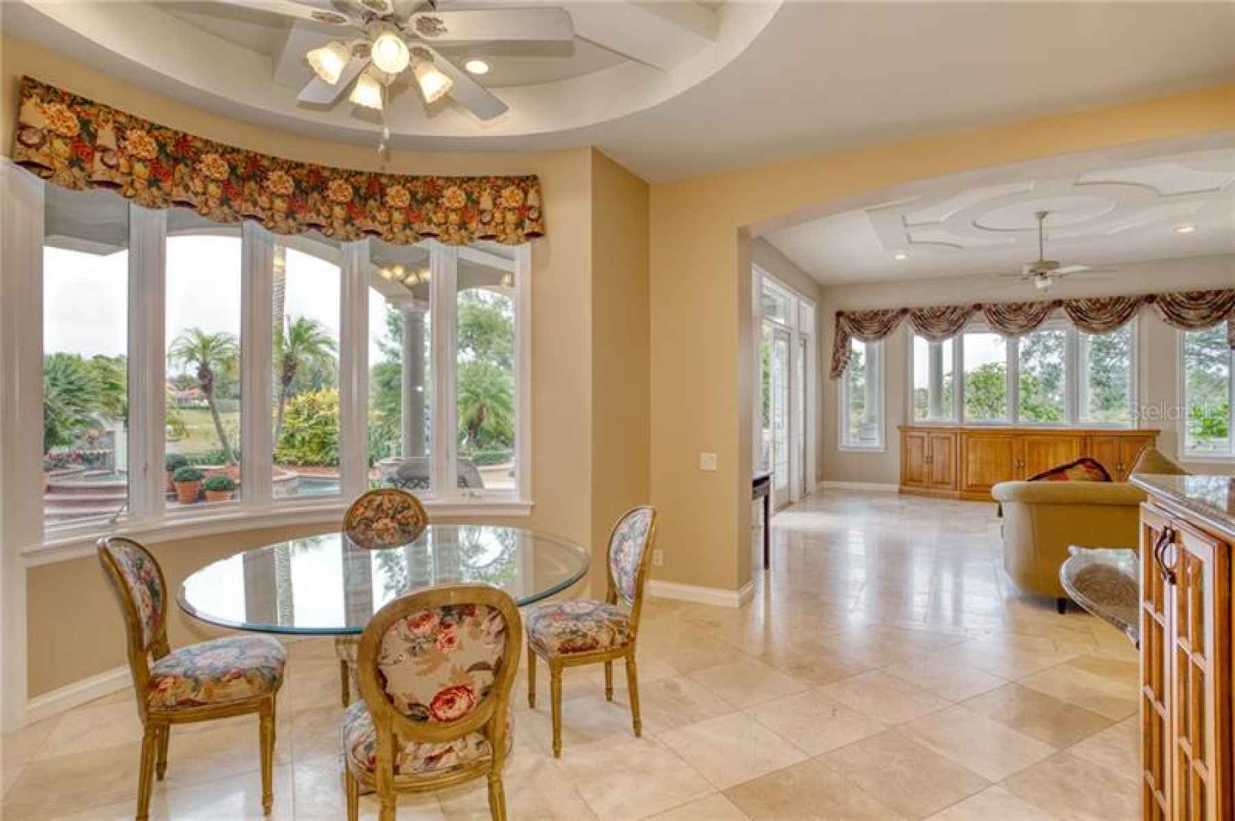 Breakfast Room overlooking pool and golf course