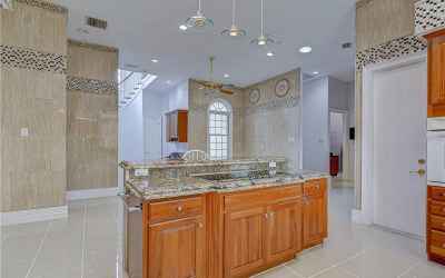 Kitchen features all the bells and whistles including Granite counters, built-in appliances, trash c