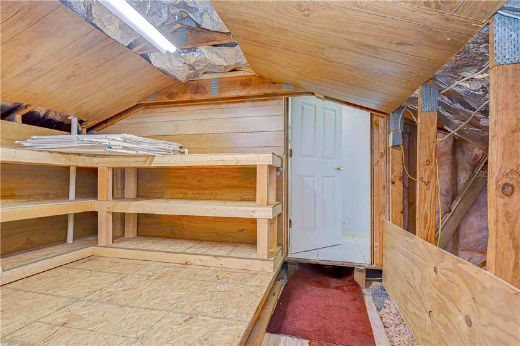 This attic is perfect for storage space!