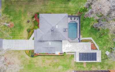 Aerial  of house.