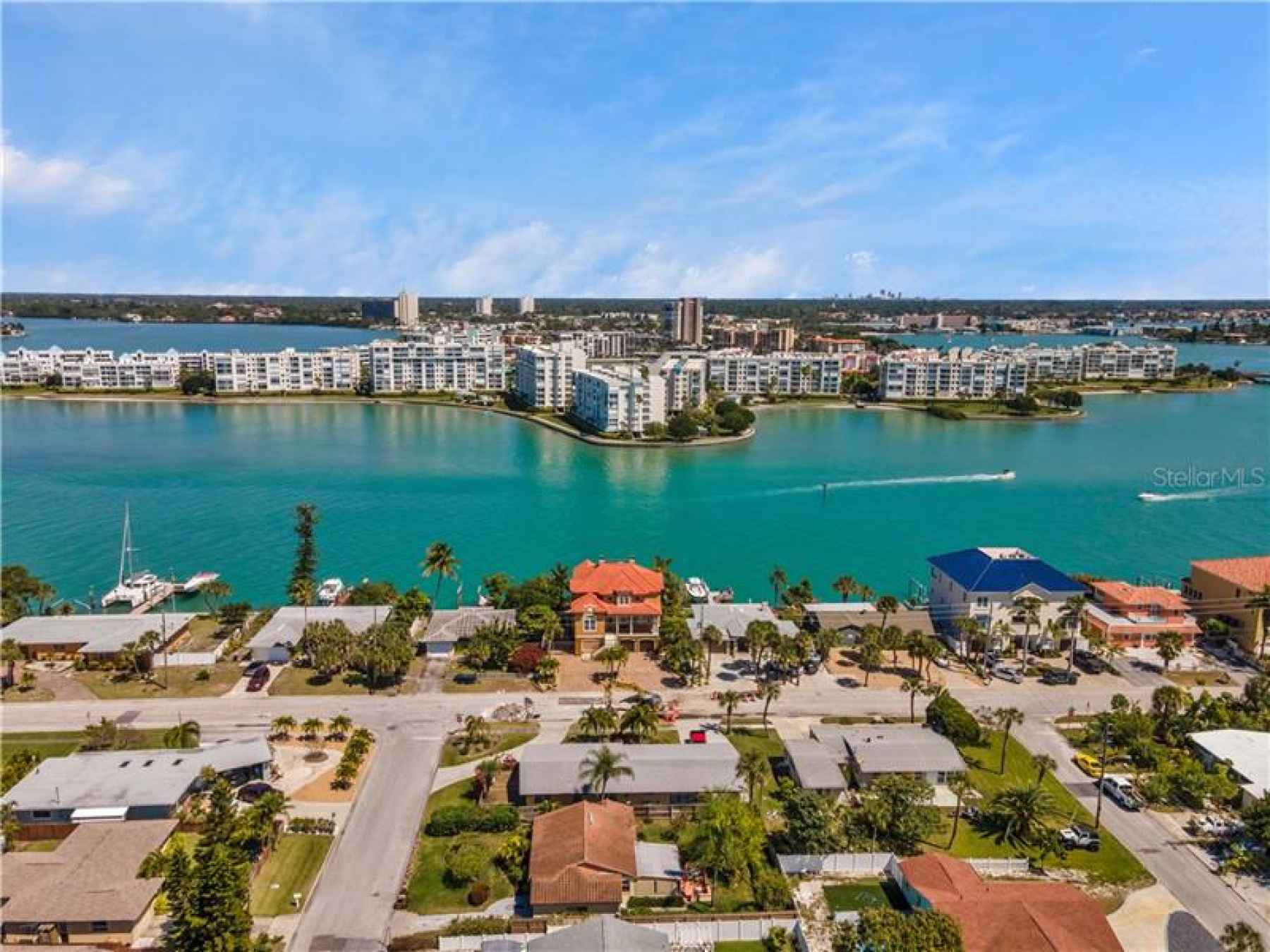 Beautiful water all around. See how close the house is to the St. Pete Beach Intracoastal?
