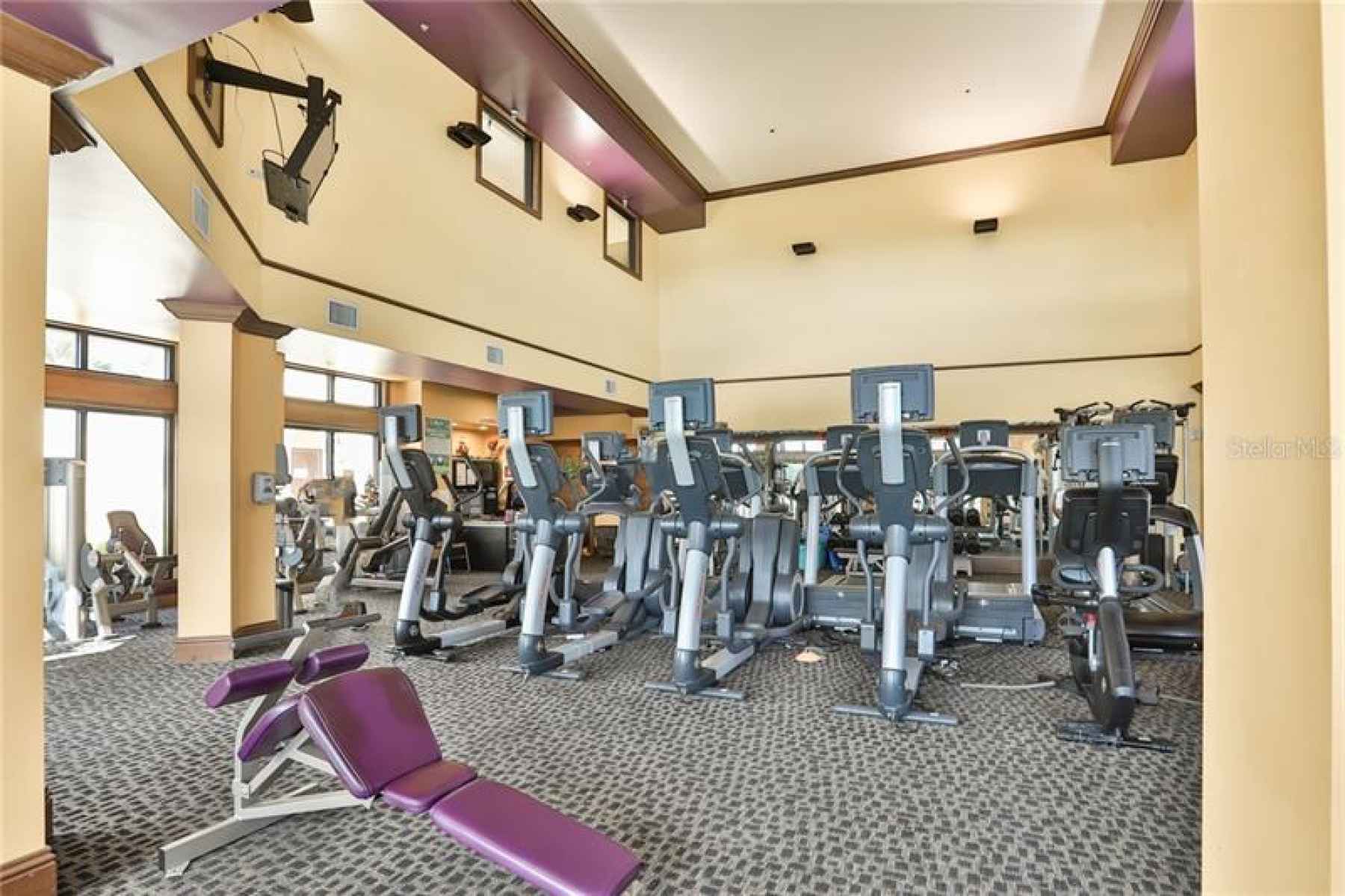Renaissance Club has a contemporary fitness center and an indoor walking track, upstairs!