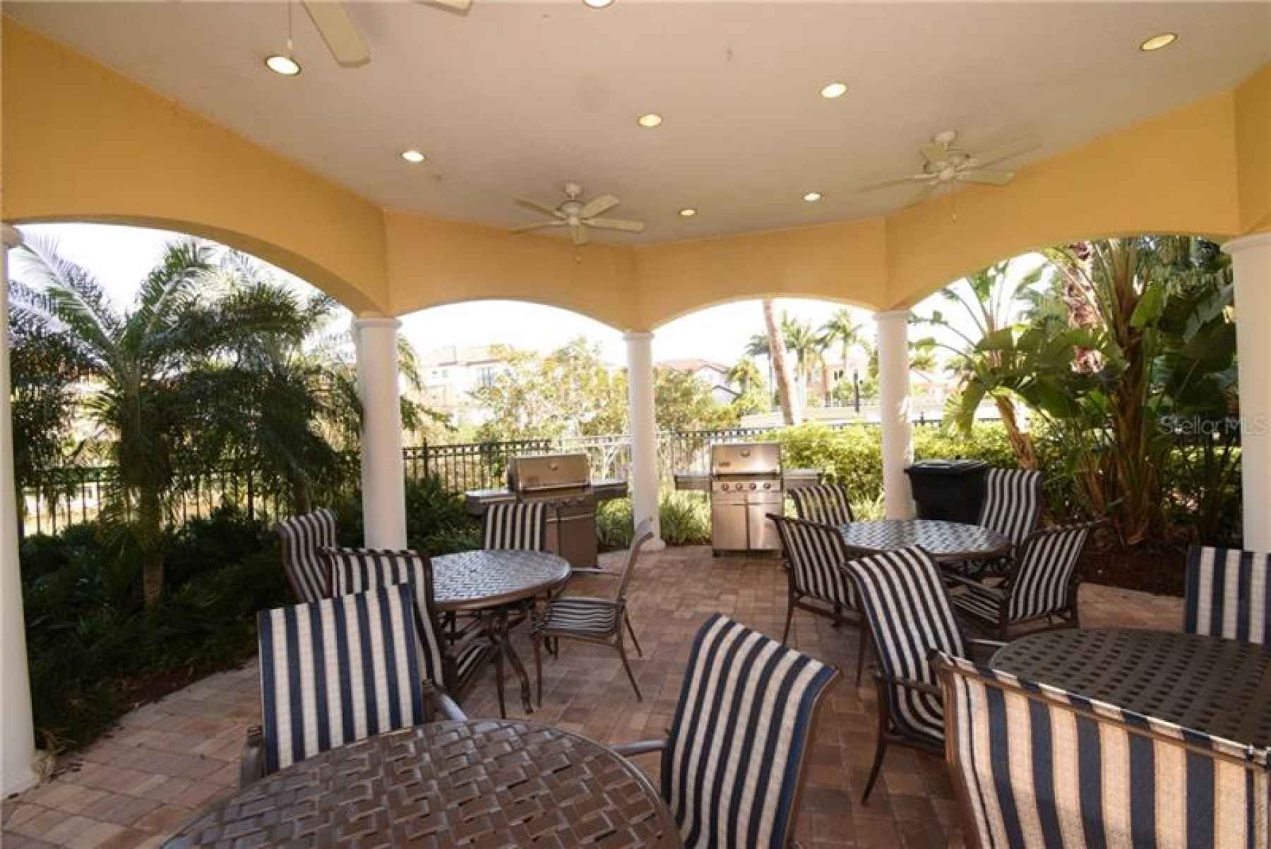 Clubhouse cabana with grills.