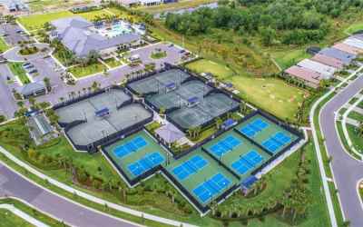 State of the art Tennis, Pickleball and Bocce ball courts.