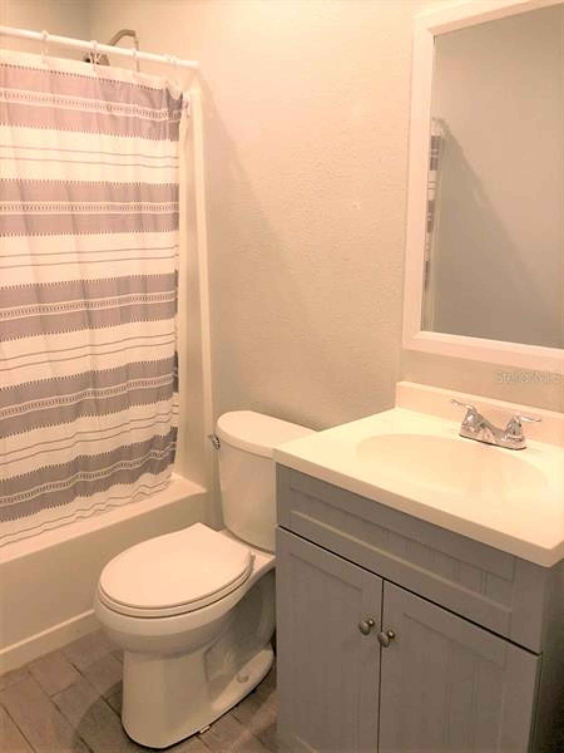 Renovated Bath with shower and tub