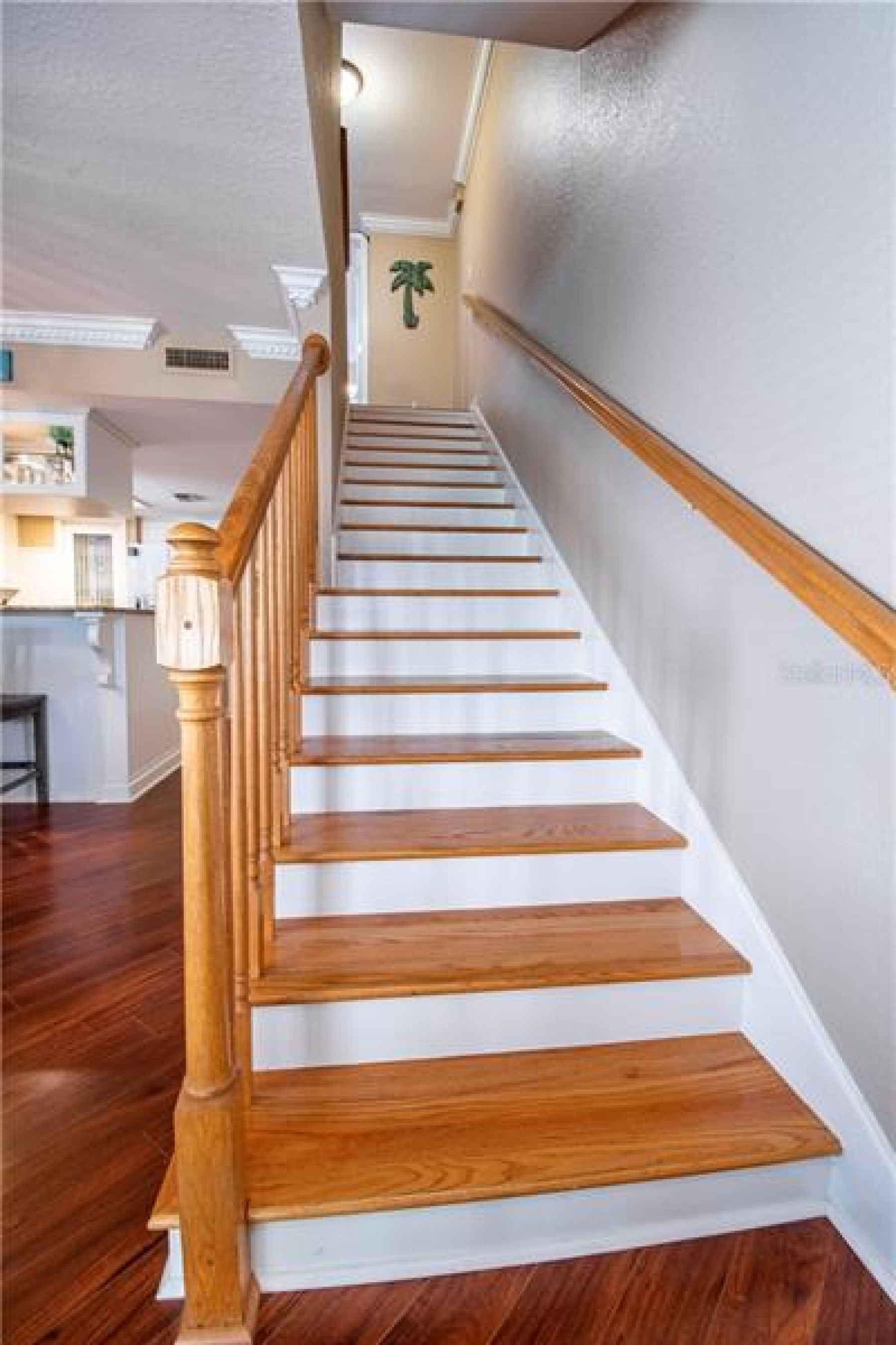 Stairs up to the third floor