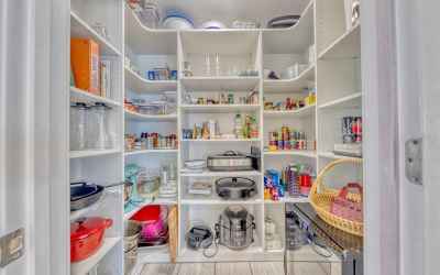 Walk-in kitchen pantry any chef would be envious of!