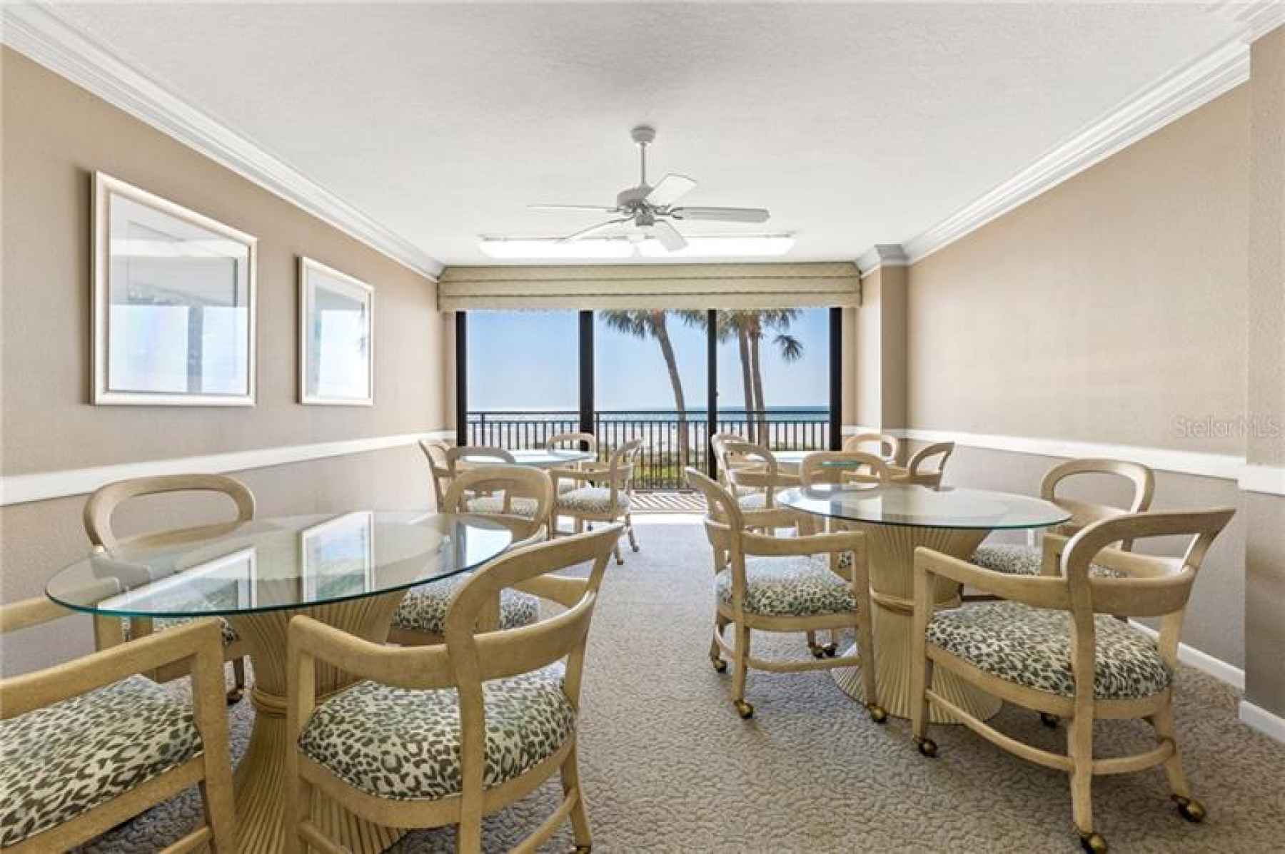 Banquet room with beach views.