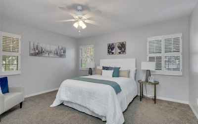 Master Suite with plantation shutters