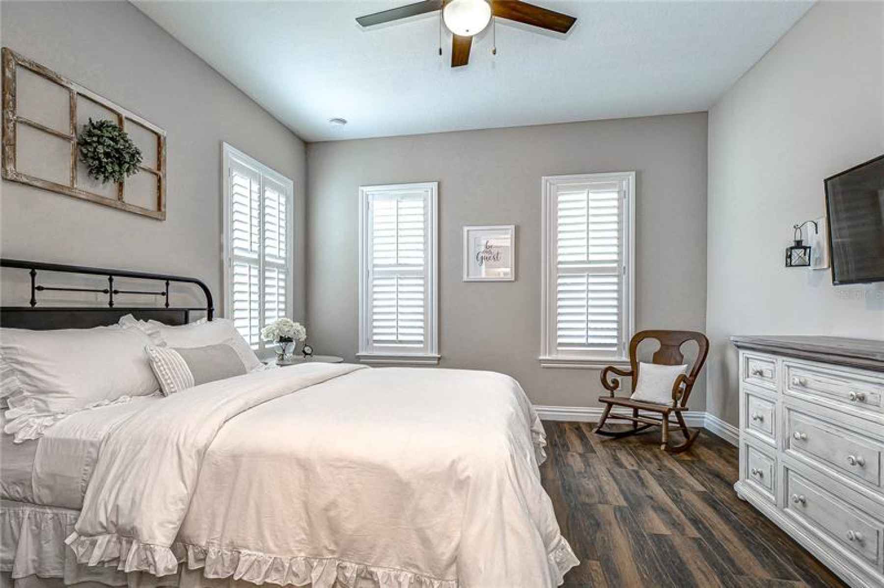 The upgrades don???t stop there; plantation shutters, upgraded light fixtures, neutral paint colors!