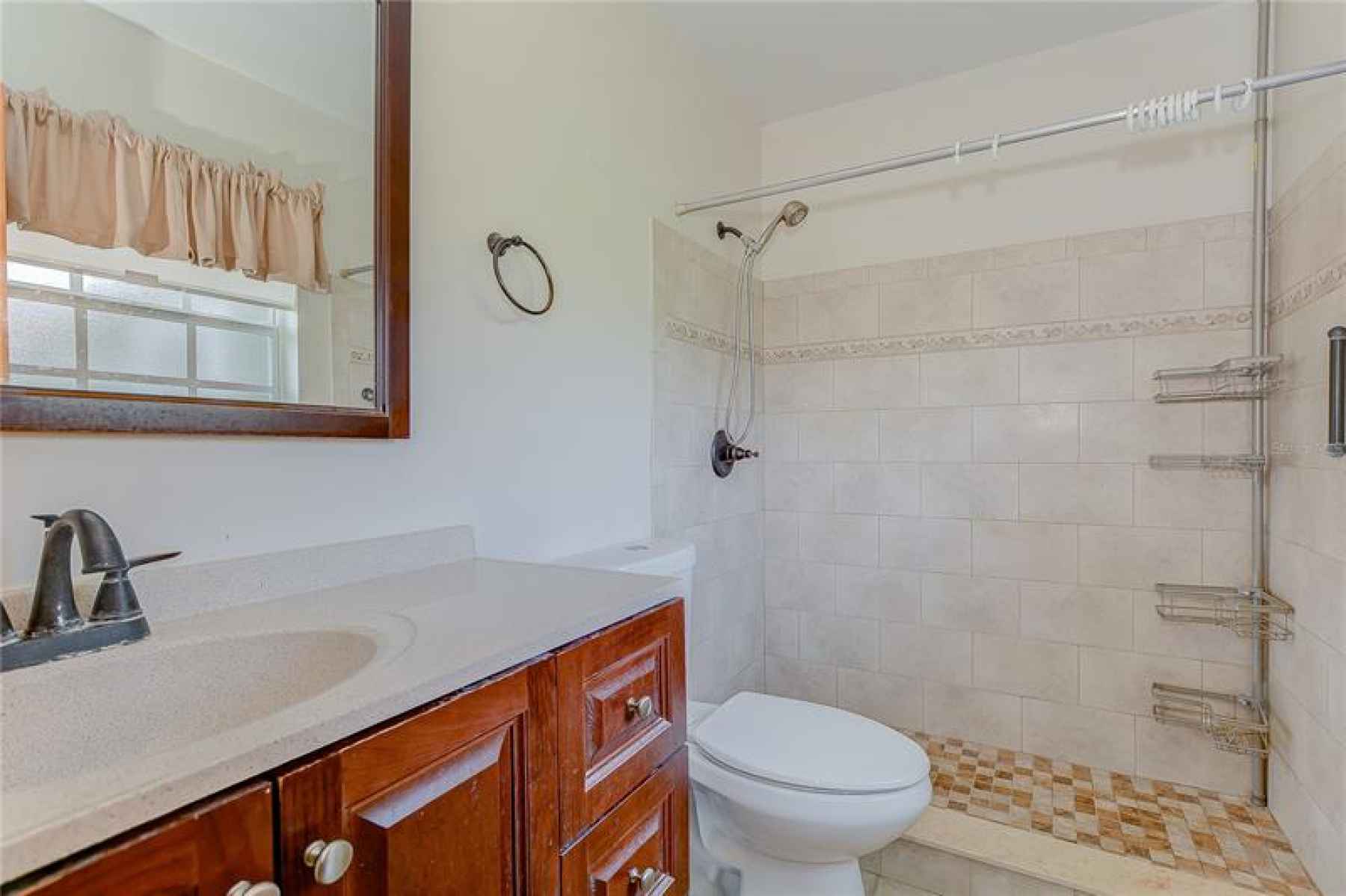 Attached master bathroom with a walk-in shower!