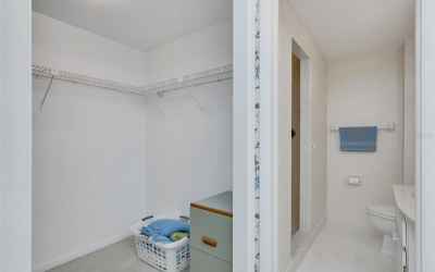 West bedroom:  large and spacious walk in closet of the en suite bath