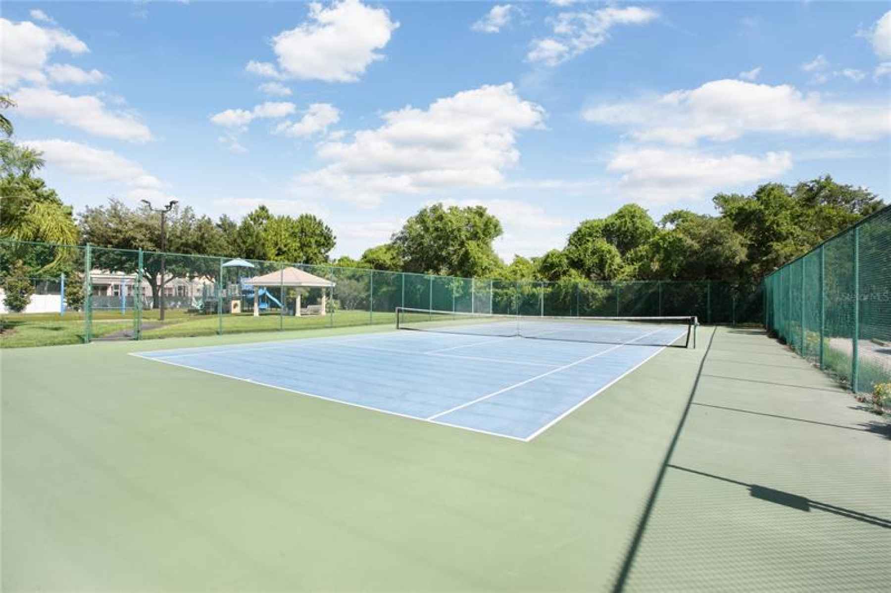 Here's your chance to improve that backhand, as you enjoy community tennis courts.