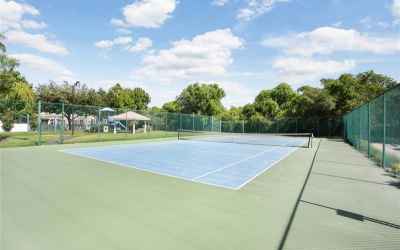 Here's your chance to improve that backhand, as you enjoy community tennis courts.