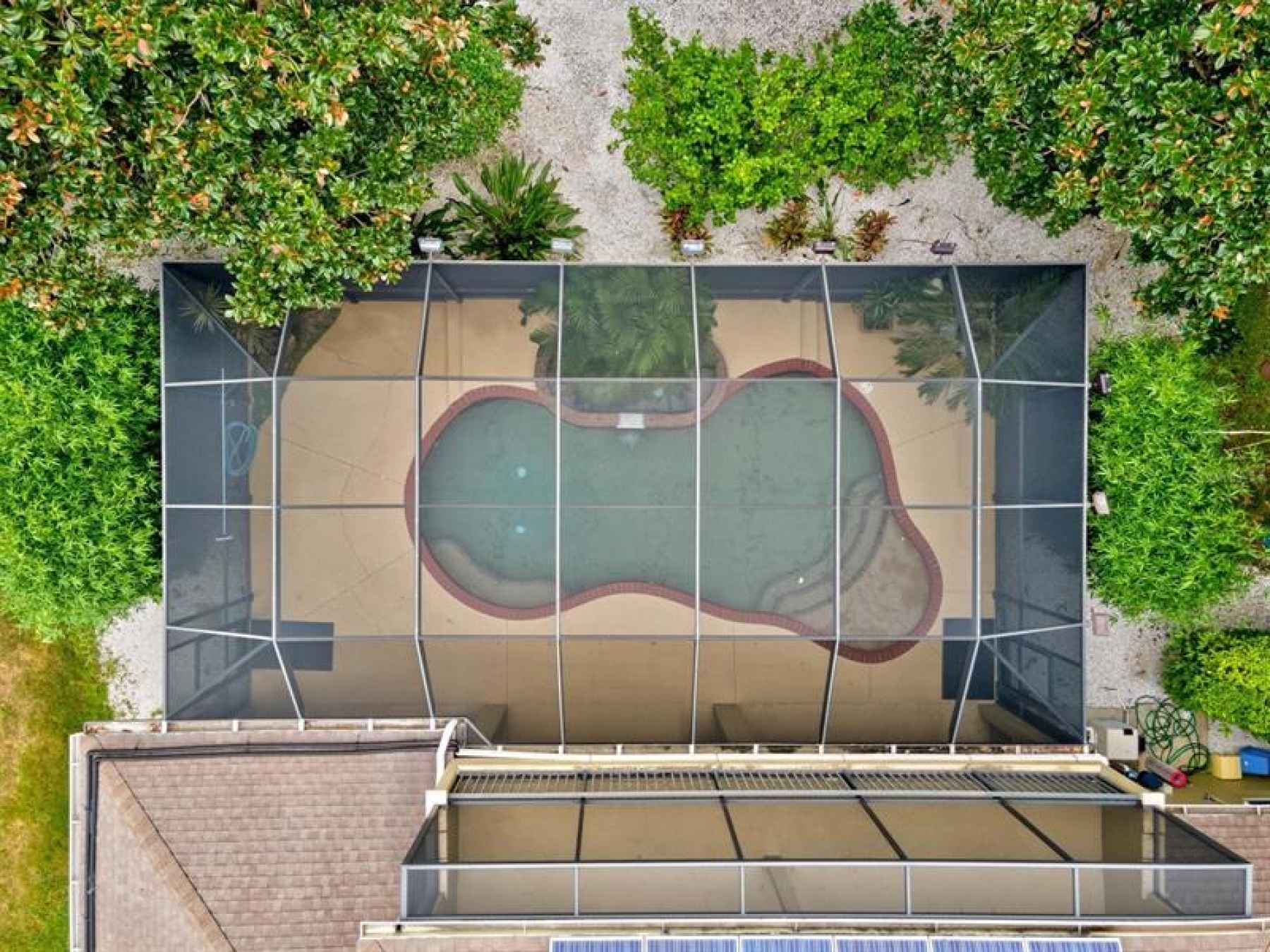 Aerial of pool.