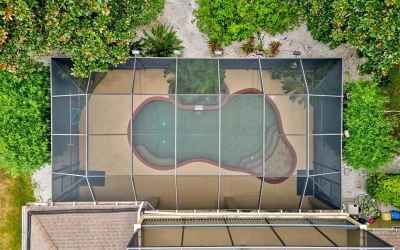 Aerial of pool.