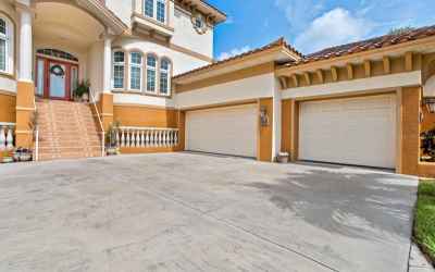 3 car garage with hurricane rated doors
