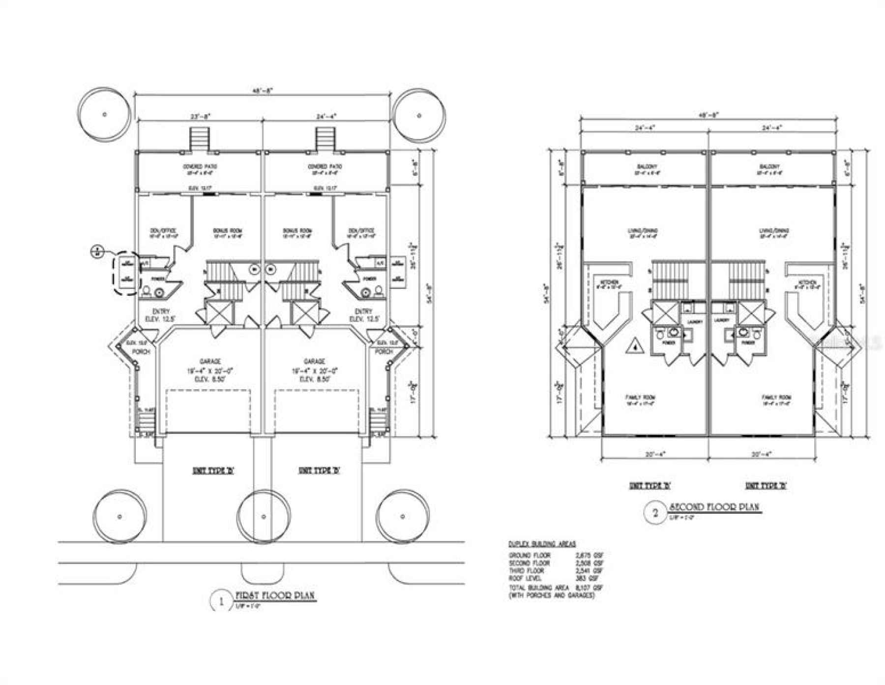 Floor Plan B 1st and 2nd level