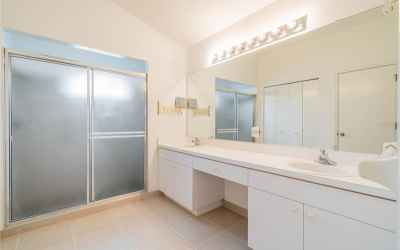 Master Bath with tiled walk-in shower