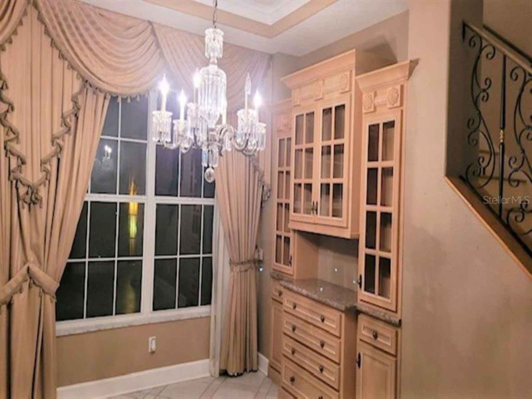 Dining Room With Built-in China Cabinet
