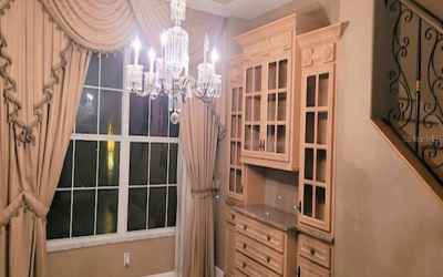 Dining Room With Built-in China Cabinet