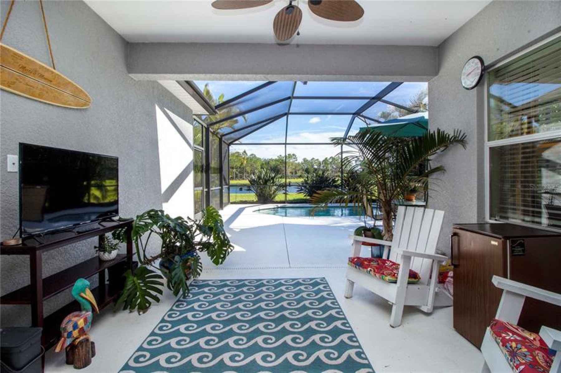 Covered lanai- great protected outdoor space