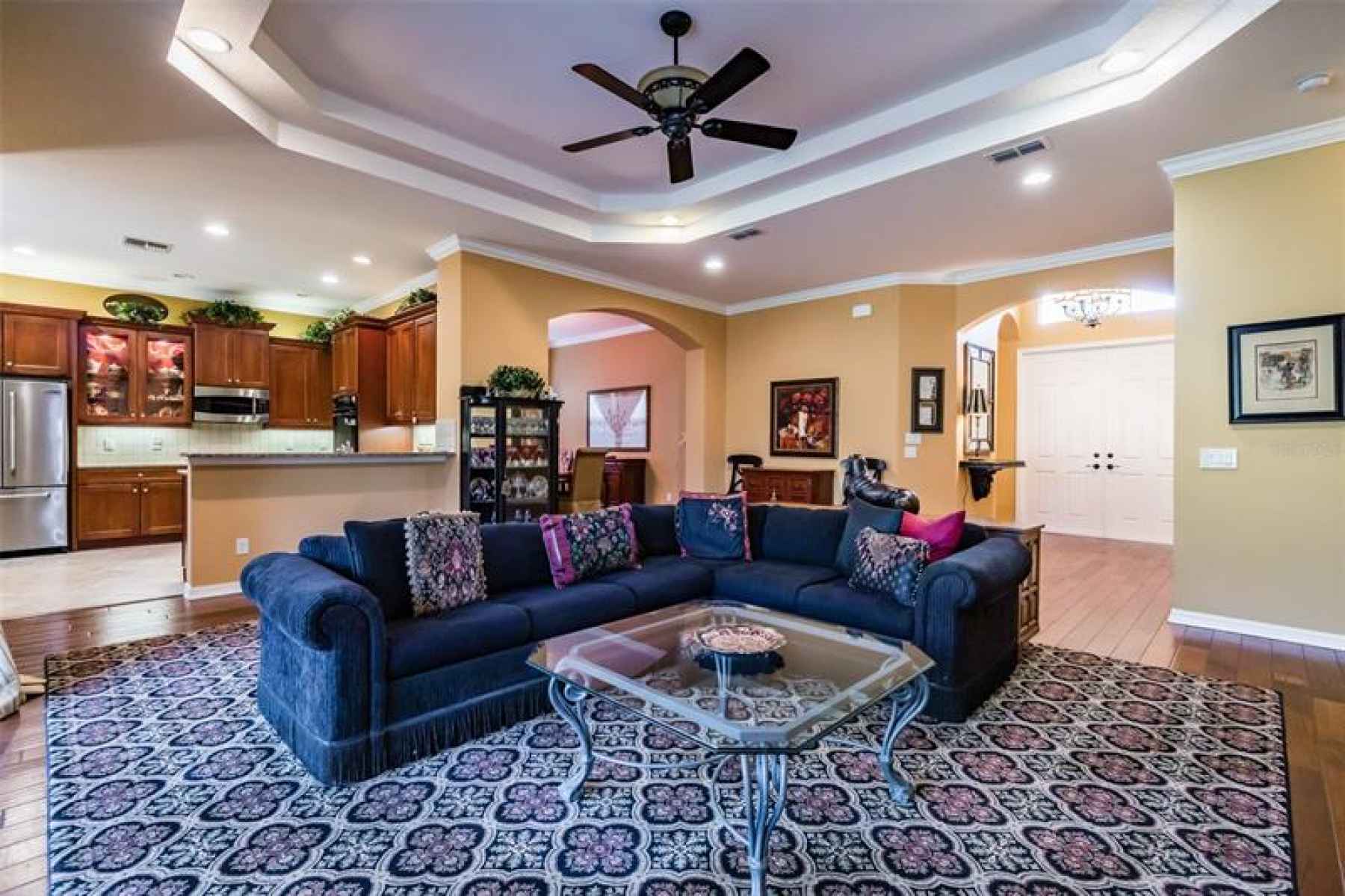 Great Room features a double Tray ceiling.