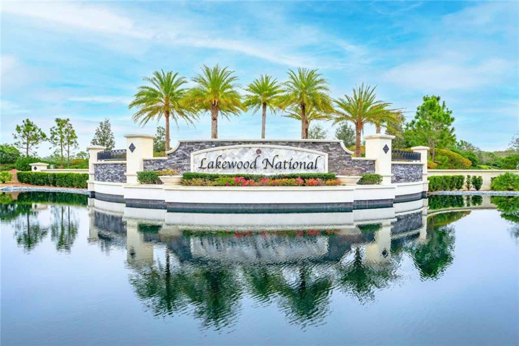 Lakewood National sign from main road.
