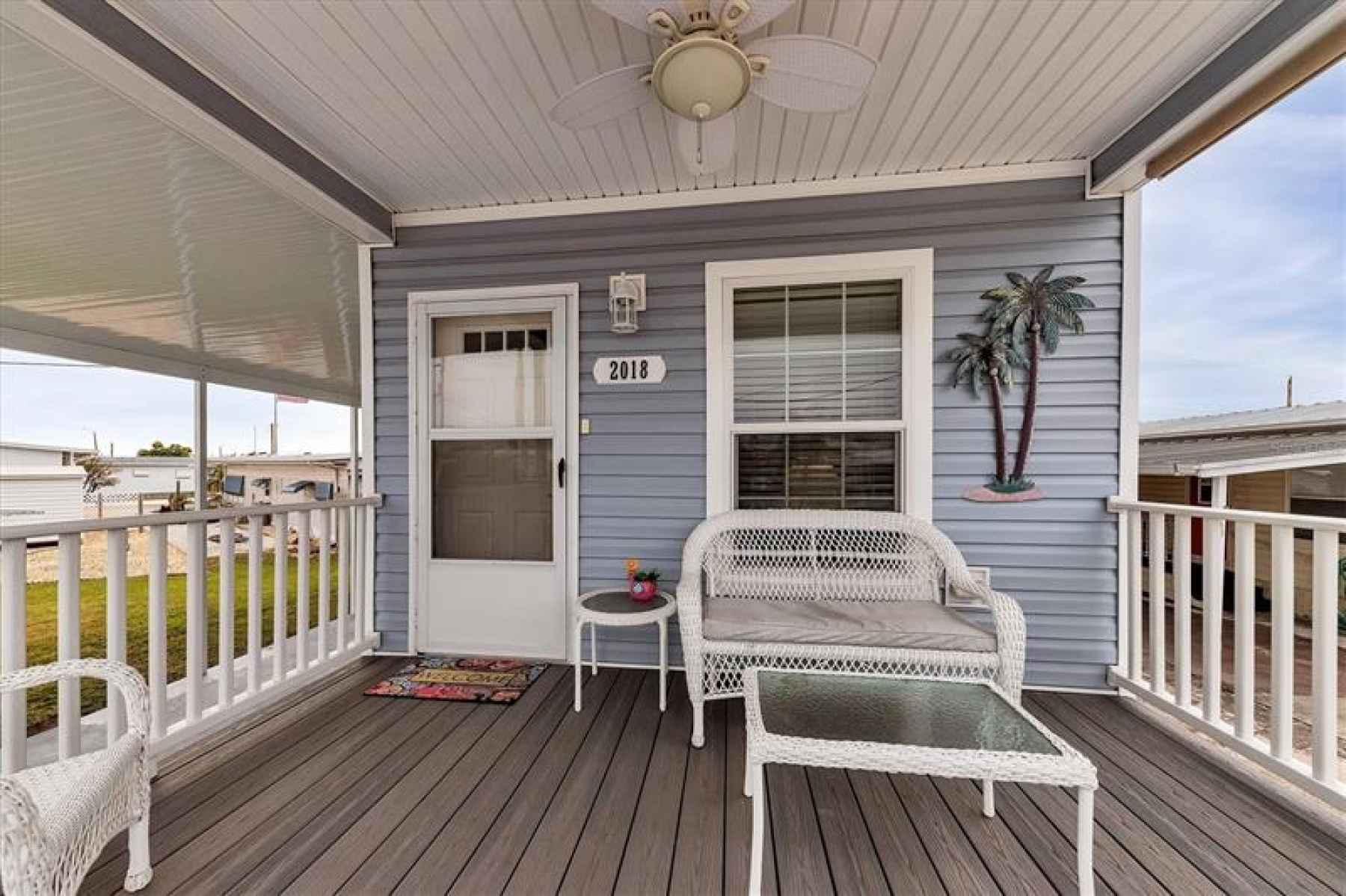 Large, covered front porch