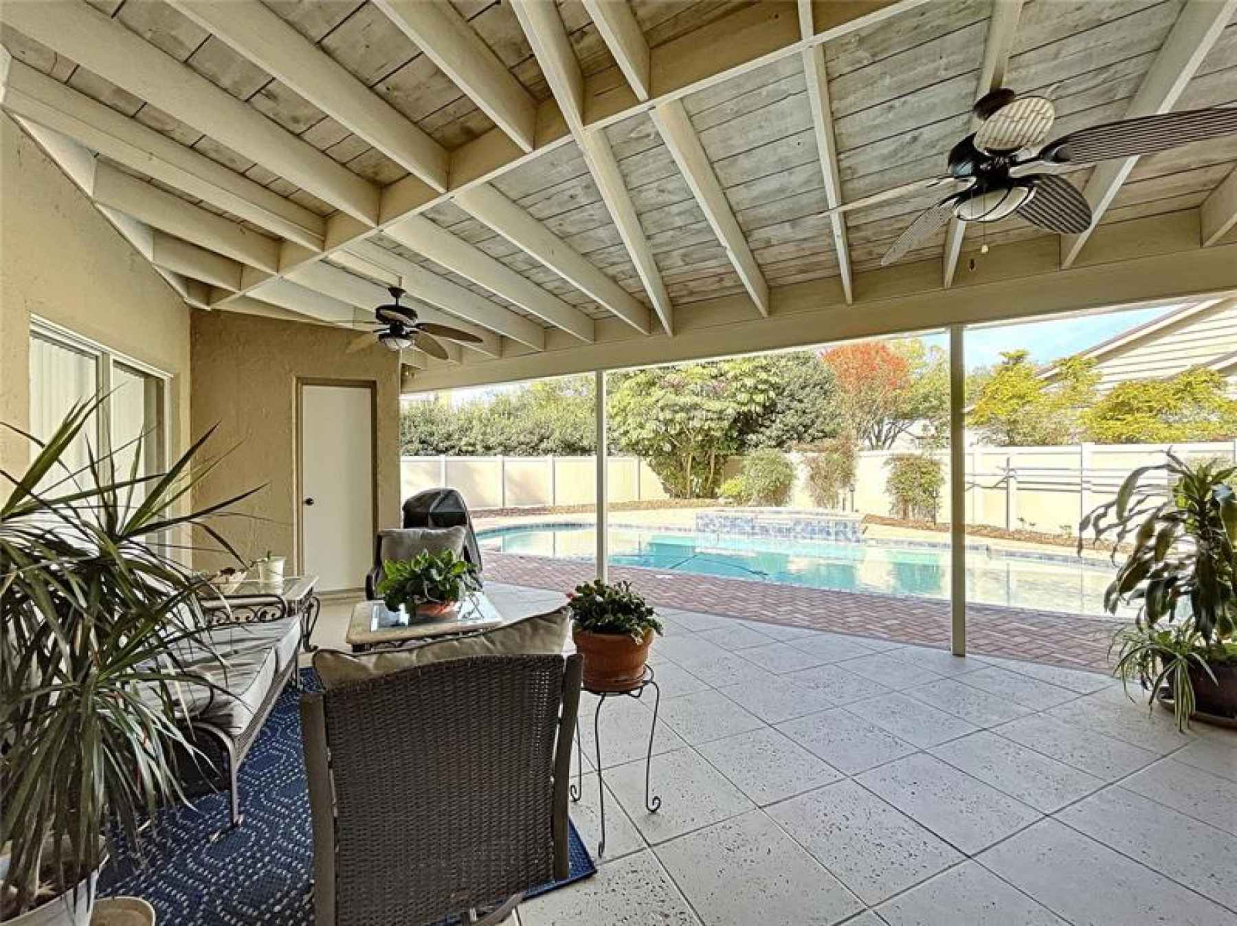 Patio over the pool