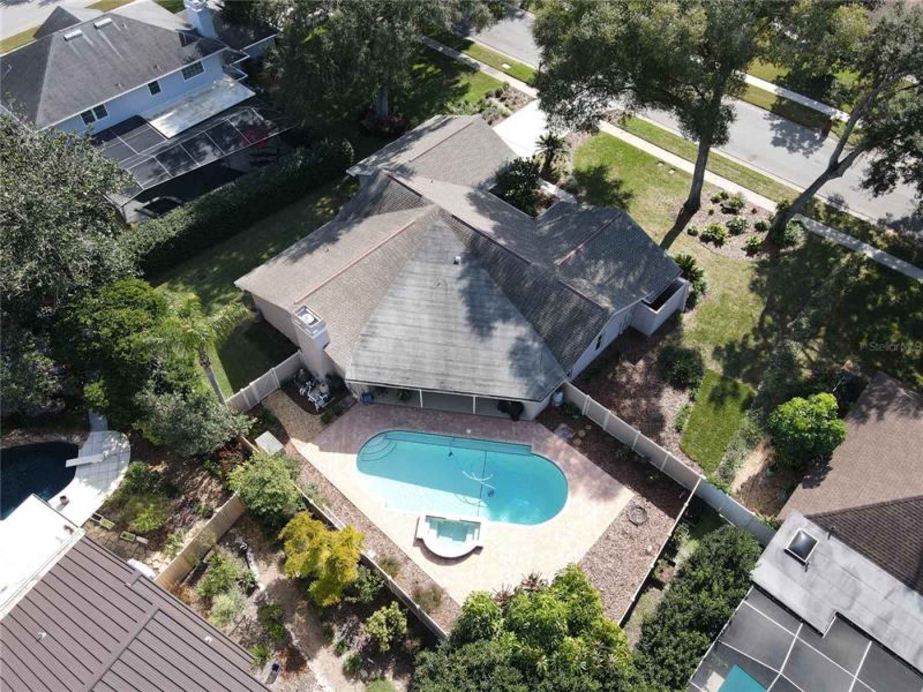 Drone view of the property