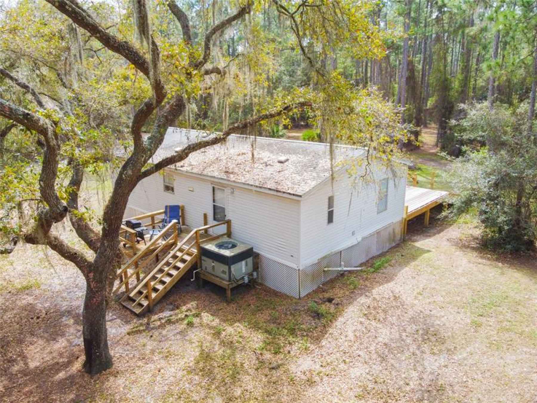 Aerial of back of the house.