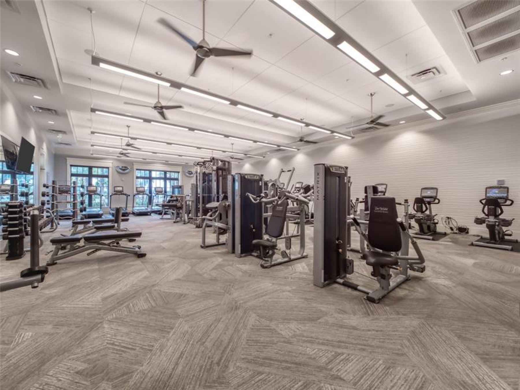 A State of the Art Fitness Center features a variety of aerobic & weight Machines