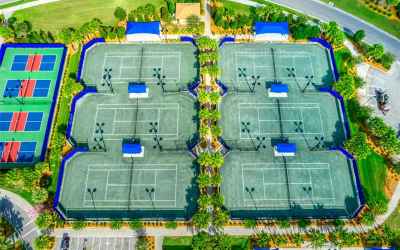 Enjoy 6 Tennis Courts with HarTru surface