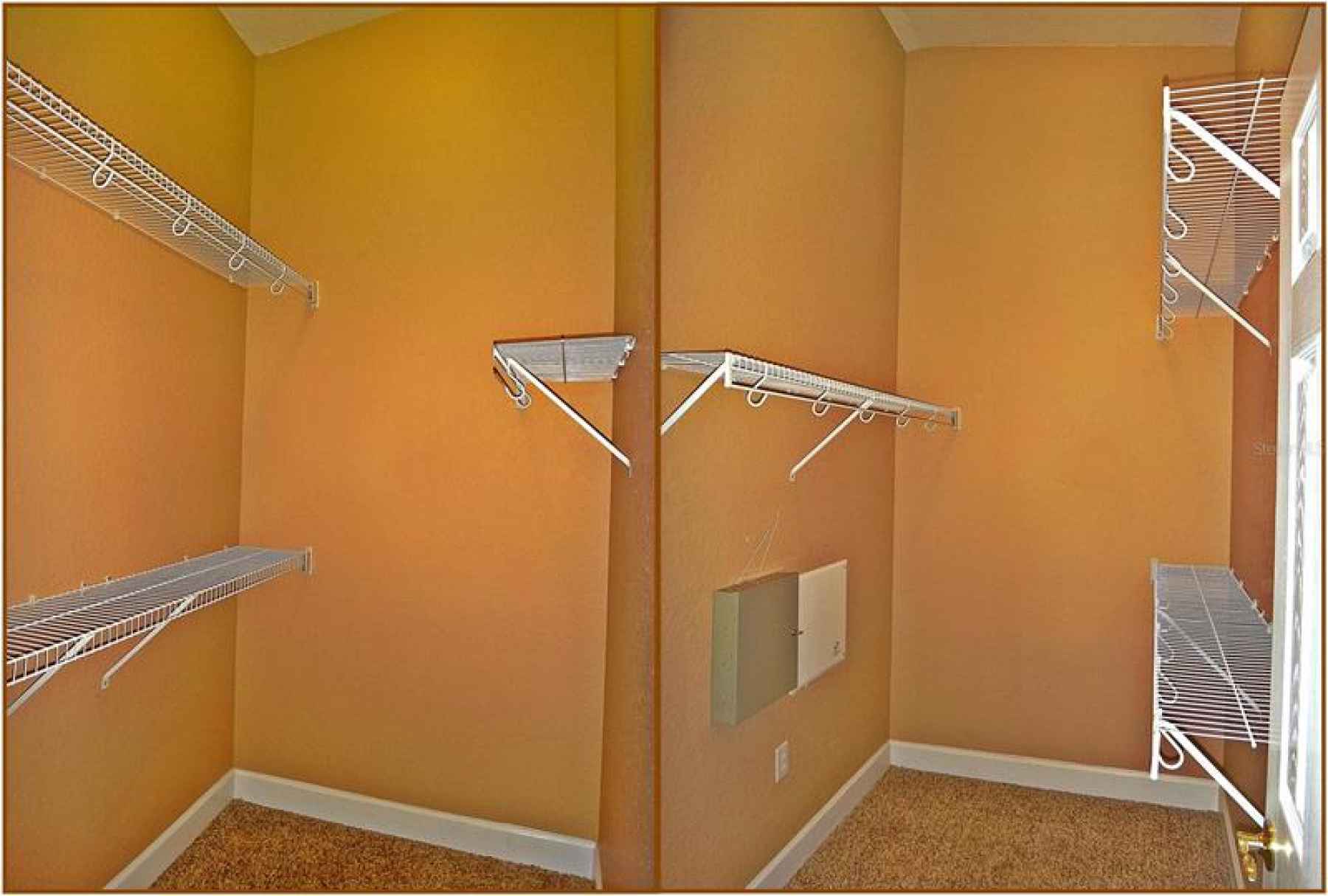 The Master bedroom has his/hers walk-in closets