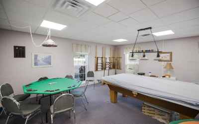 Pool table and rec room
