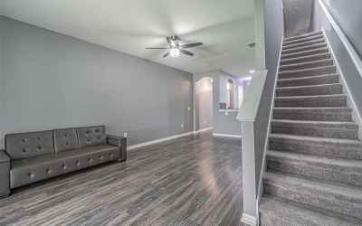 The stairs take you to the second floor where all 3 bedrooms are located.
