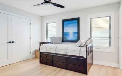 Guest Bedroom with double closets done by California Closets