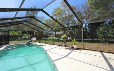 Enclosed pool and patio area