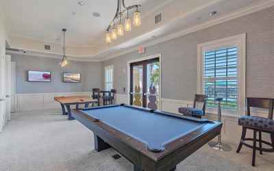 Clubhouse pool table room