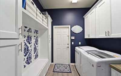 custom built cabinetry in the laundry room