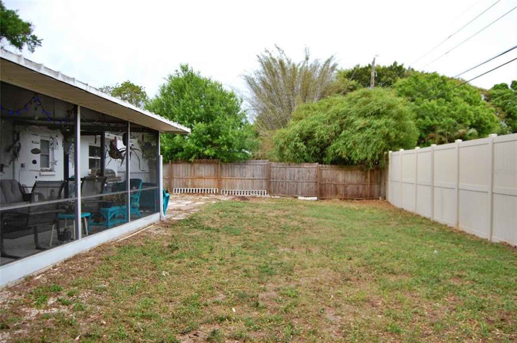 Fully fenced backyard with space for whatever you can imagine.